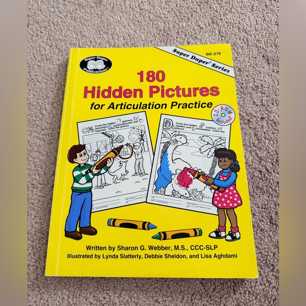 180 Hidden Pictures for Articulation Practice Book